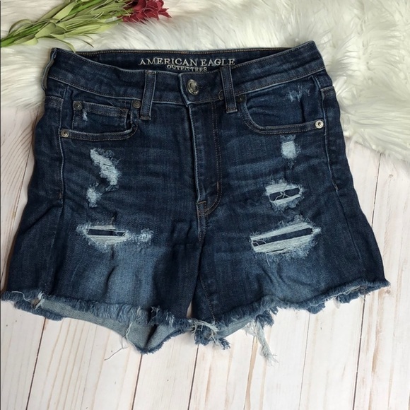 American Eagle hi rise shortie shorts size 2 - Picture 1 of 8